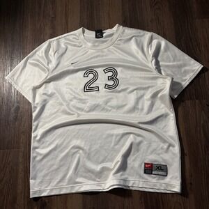 Nike Team 23 Basketball Jersey White Mens XL Short Sleeve Athletic Shirt